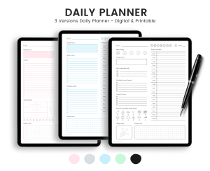 Free daily planner, free digital planners, free digital stickers, freebie library, free goodnotes stickers, free planner
