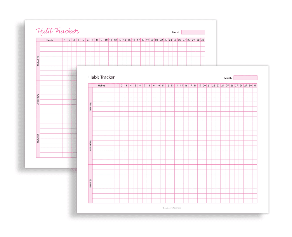 printable Monthly habit tracker, free habit tracker, printable habit tracker (2)