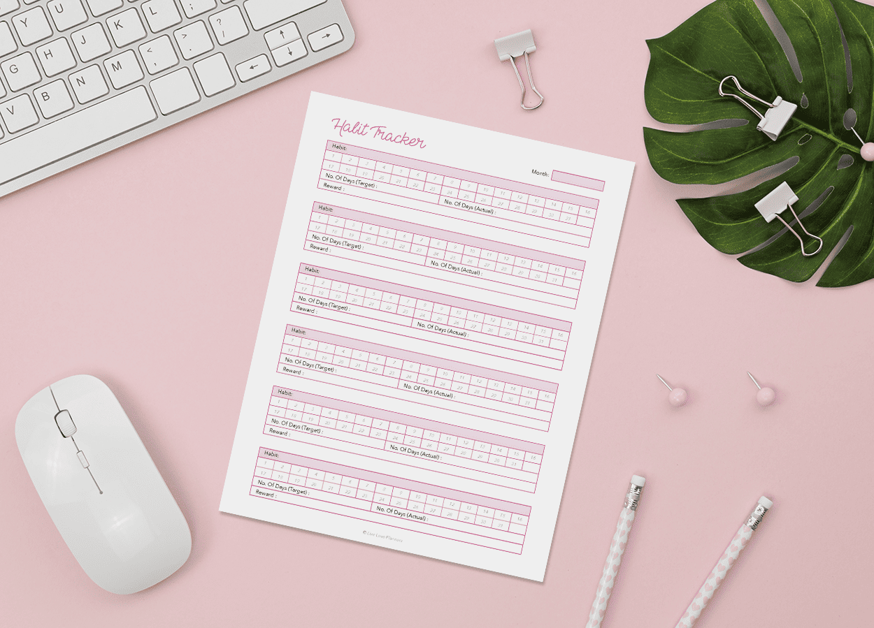 Monthly habit tracker, free habit tracker, printable habit tracker (2)