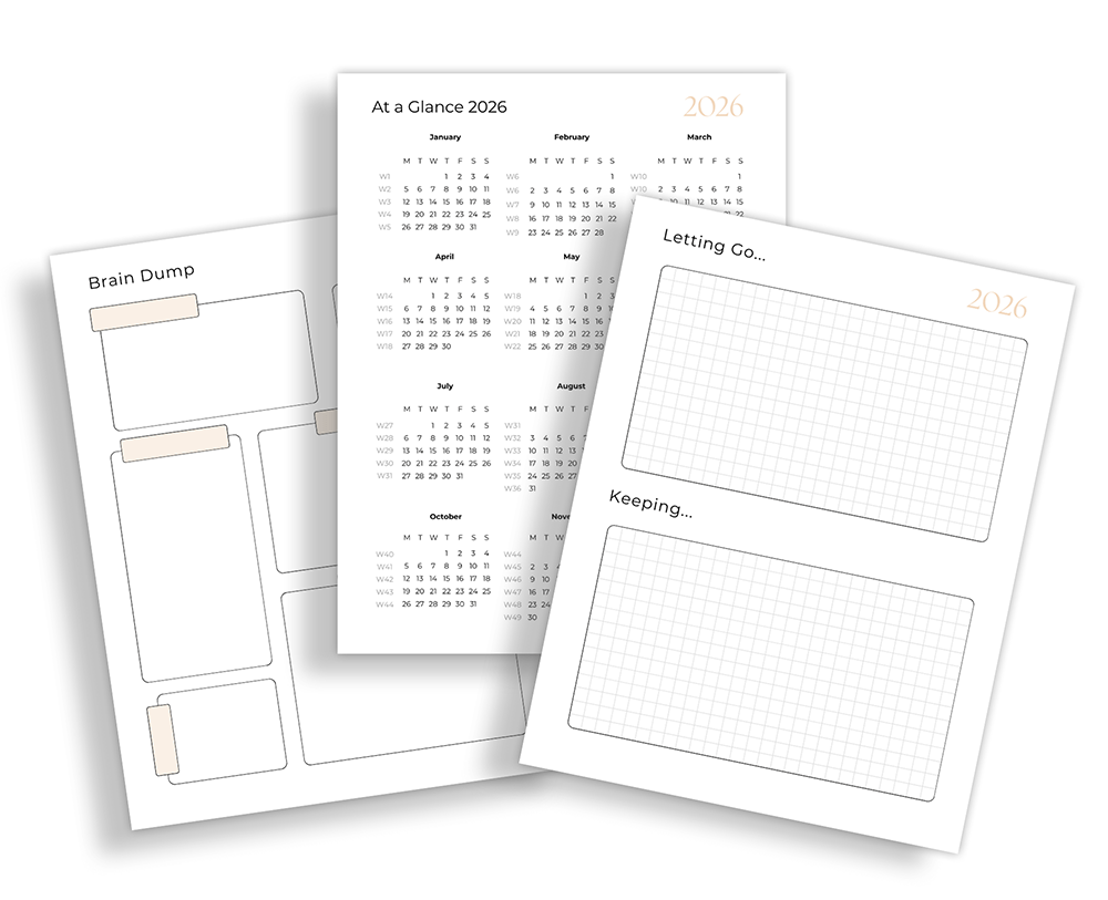 free 2026 planner, printable 2026 planner, free printable planner, gentle new year reset, new year reset planner, undated weekly planner, undated daily planner, simple planning pages, soft life planner, stress free planning, goal setting planner, vision planning 2026, mindset reset planner, planner for beginners, fresh start planner, intentional planning, minimal planner, free planner download