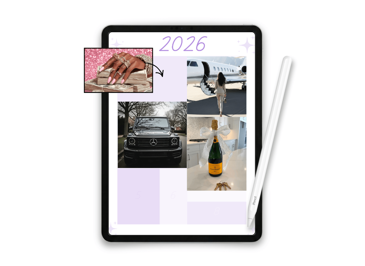 free vision board, free vision board 2026, digital vision board, interactive vision board, free digital vision board, vision board template free, 2026 vision board template