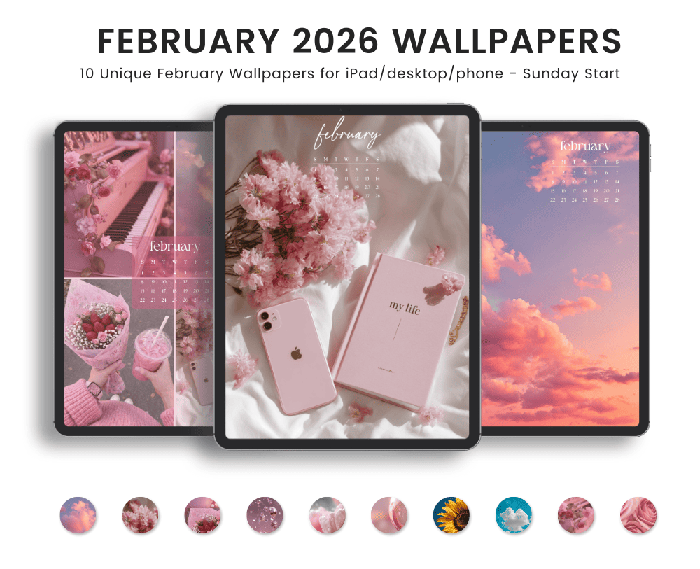 February 2026 wallpapers, Free wallpapers, free digital planners, free digital stickers, freebie library, free goodnotes stickers, free planner (2)