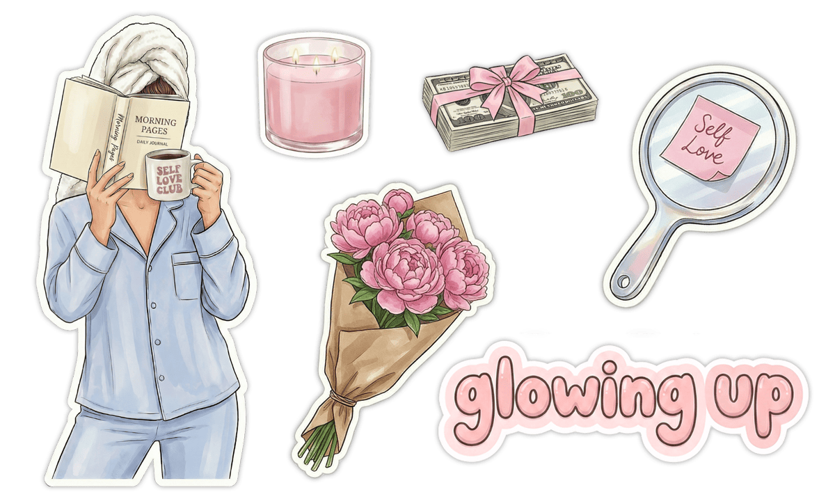 that girl stickers - how to romanticise your life