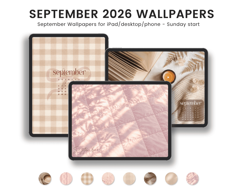 September wallpapers, 2026 wallpapers, Free wallpapers, free digital planners, free digital stickers, freebie library, free goodnotes stickers, free planner